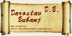 Daroslav Bubanj vizit kartica